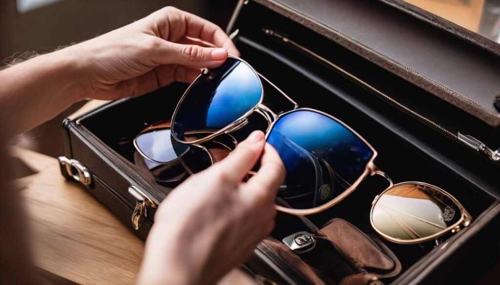 how to store sunglasses